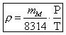 Gas density, mariotte's law, molar gas