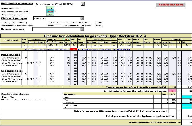 Natural gas properties. Choice of gas. Pipes selection.