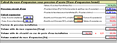 bouteille, casse, découplage, hydraulique, volume, tampon, calcul, calculs, dimensionnement