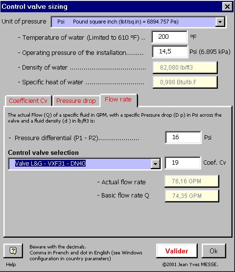 calculation, control, valve, coefficient, Kv, Kvs, Kvo, Cv, leakage, rate, valves