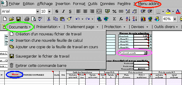 Excel, devis, estimation, métreur, métré, prix, bâtiment, ouvrages, btp, travaux, public