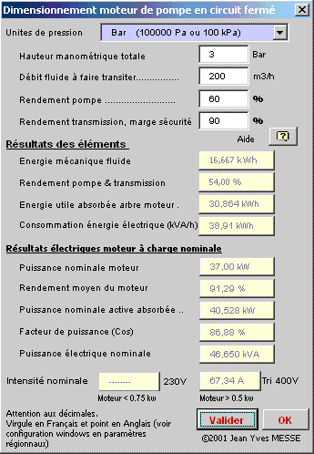 Hauteur manométrique, totale, aspiration, refoulement, NPSH, Moteur, pompe, hydrocarbures, énergie, puissance, nominale, rendement